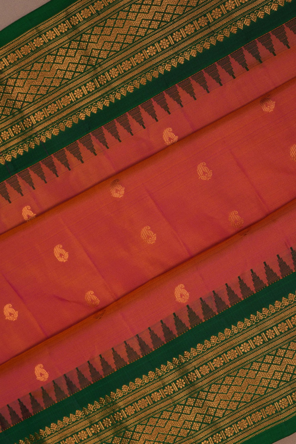 Image of Gadwal Silk Pink Saree